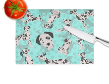 Load image into Gallery viewer, Harlequin Natural Ears Great Dane Glass Cutting Boards – Durable, Decorative Kitchen Art Large