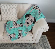 Load image into Gallery viewer, Harlequin Natural Ears Great Dane Quilted Blanket 50x60