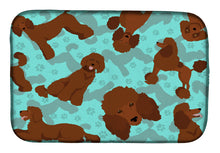 Load image into Gallery viewer, Chocolate Standard Poodle Dish Drying Mat – Absorbent, Artistic Kitchen Essentials