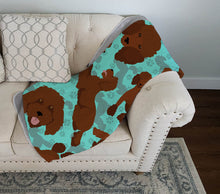 Load image into Gallery viewer, Chocolate Standard Poodle Quilted Blanket 50x60