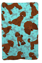 Load image into Gallery viewer, Chocolate Standard Poodle Soft Travel Blanket with Bag