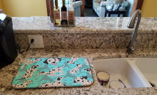 Load image into Gallery viewer, Dalmatian Dish Drying Mat – Absorbent, Artistic Kitchen Essentials