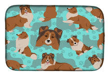 Load image into Gallery viewer, Sheltie Dish Drying Mat – Absorbent, Artistic Kitchen Essentials