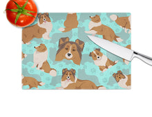 Load image into Gallery viewer, Sheltie Glass Cutting Boards – Durable, Decorative Kitchen Art Large