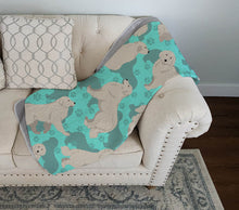 Load image into Gallery viewer, Great Pyrenees Quilted Blanket 50x60