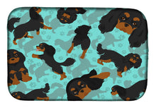 Load image into Gallery viewer, Black and Tan Cavalier King Charles Spaniel Dish Drying Mat – Absorbent, Artistic Kitchen Essentials