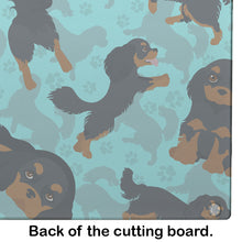 Load image into Gallery viewer, Black and Tan Cavalier King Charles Spaniel Glass Cutting Boards – Durable, Decorative Kitchen Art Large
