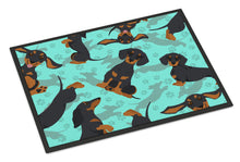 Load image into Gallery viewer, Black and Tan Dachshund Doormat - 24x36 Decorative Floor Mat – Indoor/Outdoor Rug with Artistic Flair
