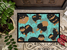 Load image into Gallery viewer, Black and Tan Pomeranian Doormat - 24x36 Decorative Floor Mat – Indoor/Outdoor Rug with Artistic Flair