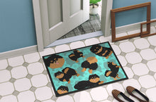 Load image into Gallery viewer, Black and Tan Pomeranian Doormat - 24x36 Decorative Floor Mat – Indoor/Outdoor Rug with Artistic Flair