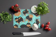 Load image into Gallery viewer, Black and Tan Pomeranian Glass Cutting Boards – Durable, Decorative Kitchen Art Large