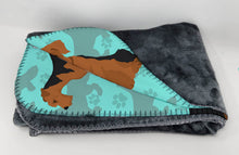 Load image into Gallery viewer, Airedale Terrier Soft Travel Blanket with Bag