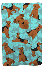 Load image into Gallery viewer, Airedale Terrier Soft Travel Blanket with Bag