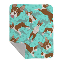 Load image into Gallery viewer, Red Boston Terrier Quilted Blanket 50x60