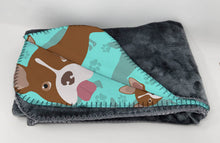 Load image into Gallery viewer, Red Boston Terrier Soft Travel Blanket with Bag