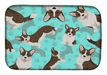 Load image into Gallery viewer, Brindle Cardigan Corgi Dish Drying Mat – Absorbent, Artistic Kitchen Essentials