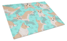 Load image into Gallery viewer, Fawn Cardigan Corgi Glass Cutting Boards – Durable, Decorative Kitchen Art Large