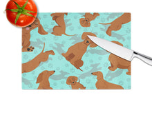 Load image into Gallery viewer, Red Dachshund Glass Cutting Boards – Durable, Decorative Kitchen Art Large