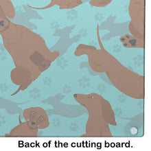 Load image into Gallery viewer, Red Dachshund Glass Cutting Boards – Durable, Decorative Kitchen Art Large