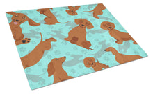 Load image into Gallery viewer, Red Dachshund Glass Cutting Boards – Durable, Decorative Kitchen Art Large