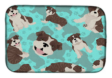 Load image into Gallery viewer, Brindle English Bulldog Dish Drying Mat – Absorbent, Artistic Kitchen Essentials