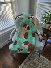 Load image into Gallery viewer, Brindle English Bulldog Quilted Blanket 50x60