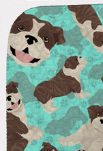 Load image into Gallery viewer, Brindle English Bulldog Quilted Blanket 50x60