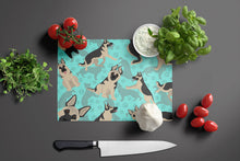 Load image into Gallery viewer, Black and Silver German Shepherd Glass Cutting Boards – Durable, Decorative Kitchen Art Large