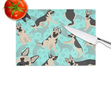 Load image into Gallery viewer, Black and Silver German Shepherd Glass Cutting Boards – Durable, Decorative Kitchen Art Large