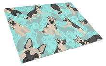 Load image into Gallery viewer, Black and Silver German Shepherd Glass Cutting Boards – Durable, Decorative Kitchen Art Large
