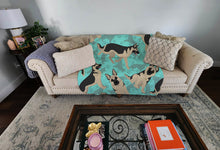 Load image into Gallery viewer, Black and Silver German Shepherd Quilted Blanket 50x60