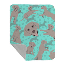 Load image into Gallery viewer, Grey Labrador Retriever Quilted Blanket 50x60