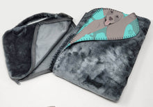 Load image into Gallery viewer, Grey Labrador Retriever Soft Travel Blanket with Bag