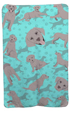 Load image into Gallery viewer, Grey Labrador Retriever Soft Travel Blanket with Bag