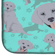 Load image into Gallery viewer, Silver Labrador Retriever Dish Drying Mat – Absorbent, Artistic Kitchen Essentials