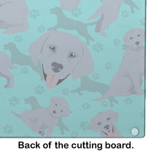 Load image into Gallery viewer, Silver Labrador Retriever Glass Cutting Boards – Durable, Decorative Kitchen Art Large