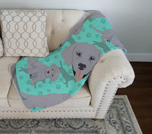 Load image into Gallery viewer, Silver Labrador Retriever Quilted Blanket 50x60