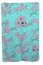 Load image into Gallery viewer, Silver Labrador Retriever Soft Travel Blanket with Bag