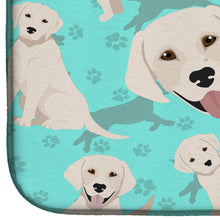 Load image into Gallery viewer, White Cream Labrador Retriever Dish Drying Mat – Absorbent, Artistic Kitchen Essentials