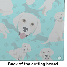Load image into Gallery viewer, White Cream Labrador Retriever Glass Cutting Boards – Durable, Decorative Kitchen Art Large