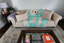 Load image into Gallery viewer, White Cream Labrador Retriever Quilted Blanket 50x60