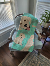 Load image into Gallery viewer, White Cream Labrador Retriever Quilted Blanket 50x60