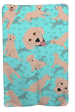 Load image into Gallery viewer, Yellow Labrador Retriever Soft Travel Blanket with Bag