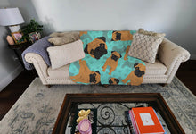 Load image into Gallery viewer, Apricot Pug Quilted Blanket 50x60