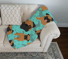 Load image into Gallery viewer, Apricot Pug Quilted Blanket 50x60