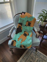 Load image into Gallery viewer, Apricot Pug Quilted Blanket 50x60