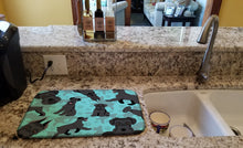 Load image into Gallery viewer, Black Schnauzer Dish Drying Mat – Absorbent, Artistic Kitchen Essentials
