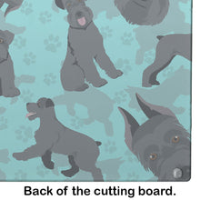 Load image into Gallery viewer, Black Schnauzer Glass Cutting Boards – Durable, Decorative Kitchen Art Large