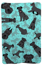 Load image into Gallery viewer, Black Schnauzer Soft Travel Blanket with Bag