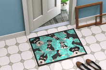 Load image into Gallery viewer, Black and Silver Schnauzer Doormat - 24x36 Decorative Floor Mat – Indoor/Outdoor Rug with Artistic Flair